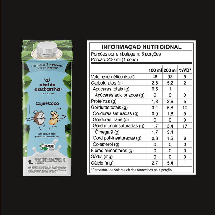Leite Castanha de Caju + Coco A Tal da Castanha - 1l