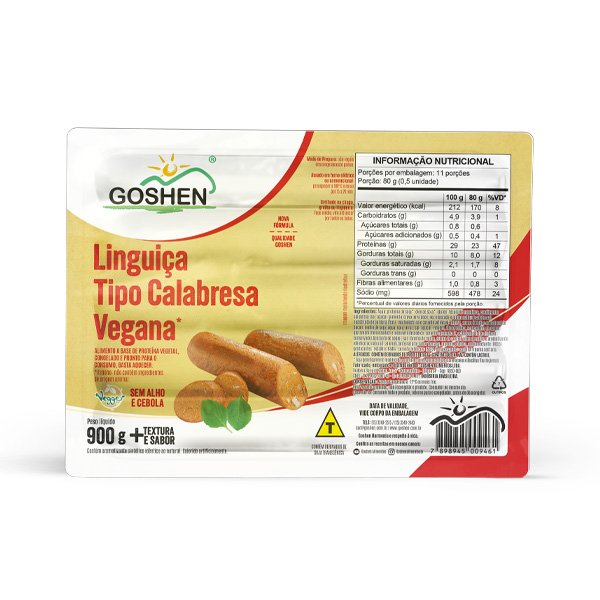 Linguiça Calabresa 900g Goshen