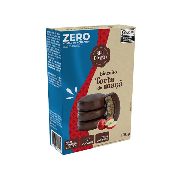 Biscoito Torta de Maçã Zero Seu Divino - 100g