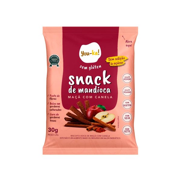 Snack de Maçã com Canela Sem Glúten You-ka! - 30g