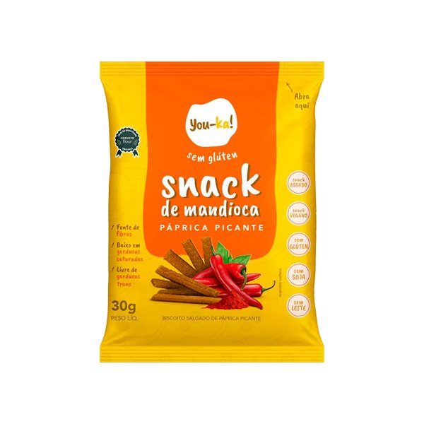 Snack de Páprica Picante Sem Glúten You-ka! - 30g