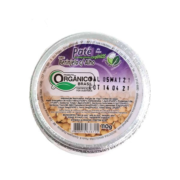 Patê Soja Berinjela c/ Alho - 110g