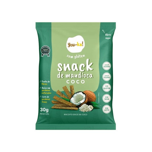 Snack de Coco Sem Glúten You-ka! - 30g