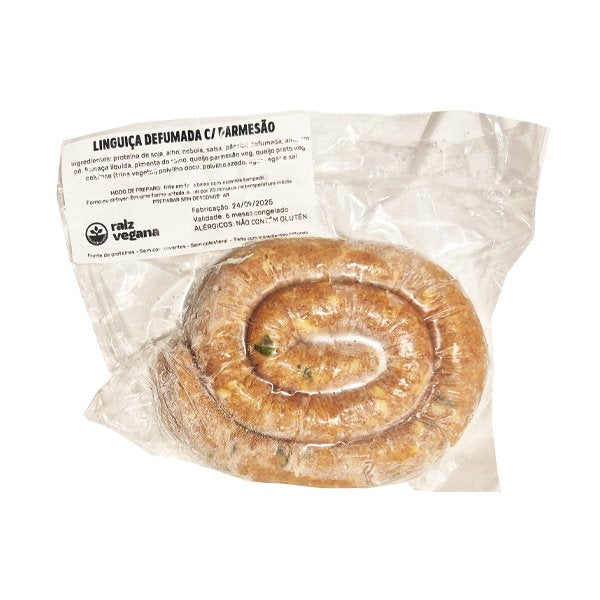 Linguiça Calabresa c/ Queijo Parmesão Raiz Vegana - 250g