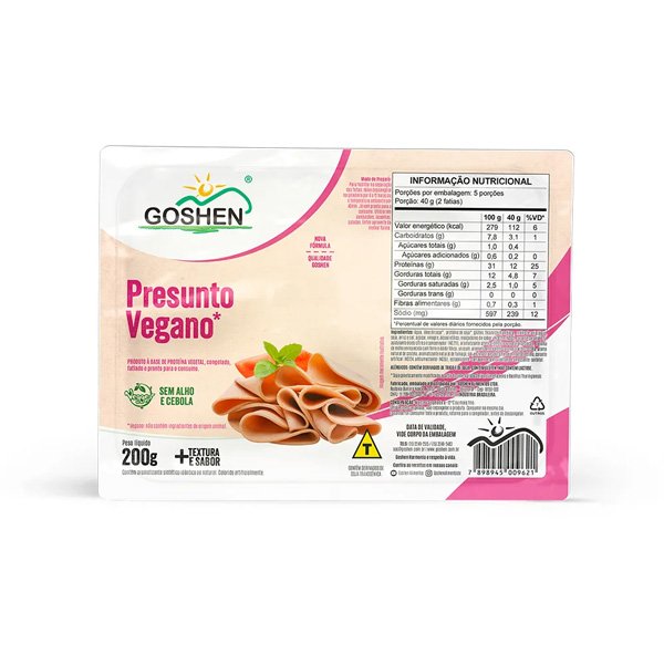 Presunto Fatiado Goshen - 200g