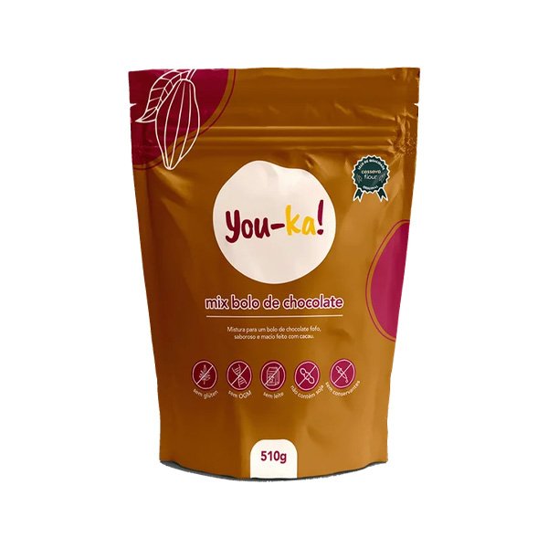 Mix para Bolo de Chocolate Sem Glúten You-ka! - 510g