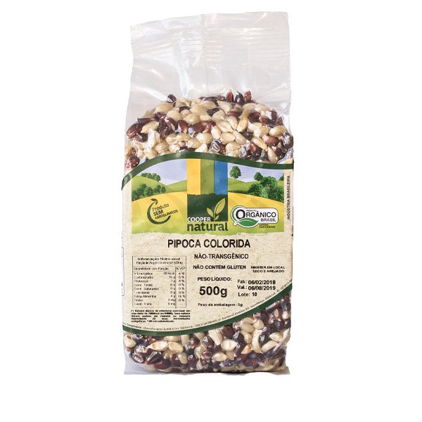 Milho Pipoca Colorido Coopernatural - 500g