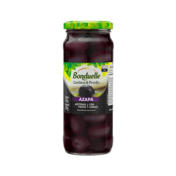 Azeitona Preta Azapa com Caroço Bonduelle - 330g