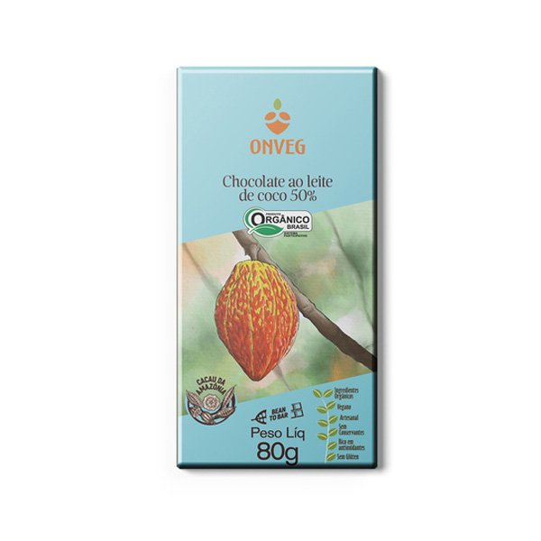Chocolate 50% ao Leite de Coco - 80g