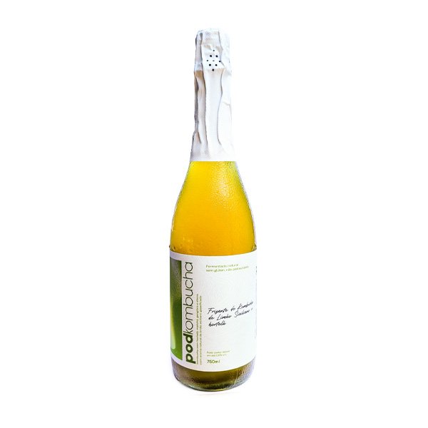 Espumante de Kombucha Limão Siciliano c/ Hortelã - 750ml