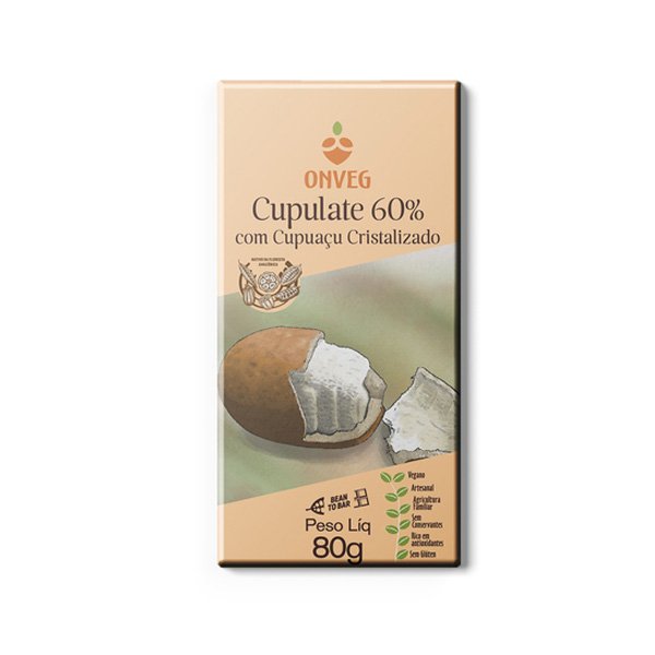 Cupulate 60% com Cupuaçu Cristalizado - 80g