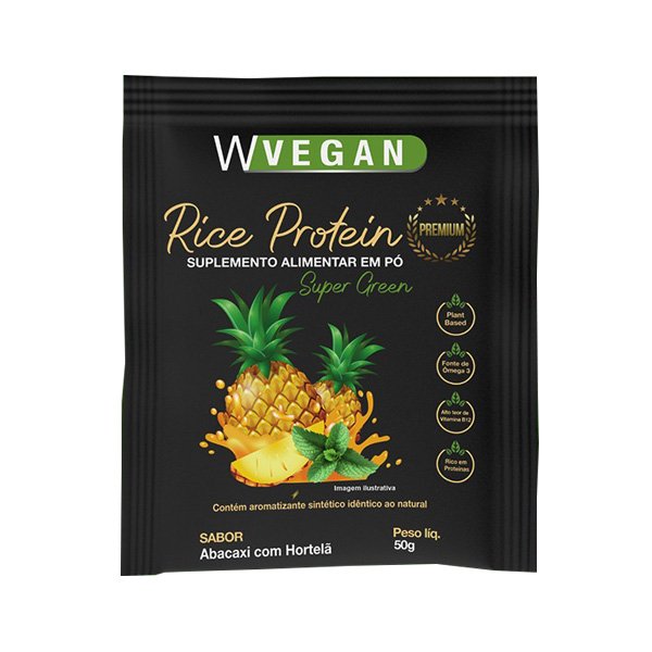 Proteina Vegetal Sache Abacaxi c/ Hortela WVegan - 50g