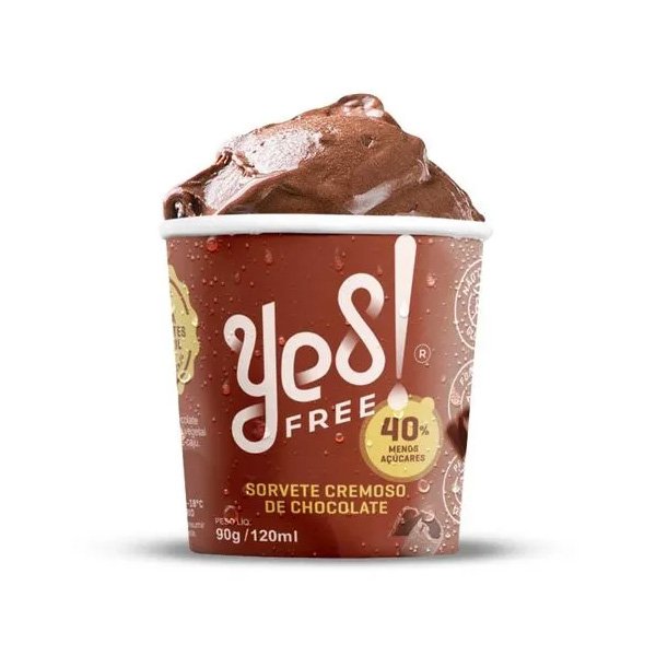 Sorvete de Chocolate P Yes Free - 120ml