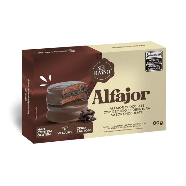 Alfajor de Chocolate Seu Divino - 80G