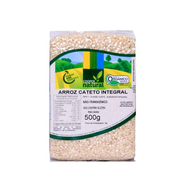 Arroz Cateto Integral Coopernatural - 500g