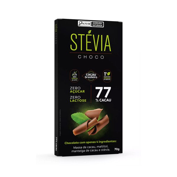 Chocolate 77% Cacau StéviaChoco - 70g