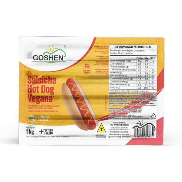 Salsicha Hot Dog  Goshen - 1kg