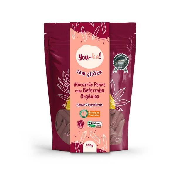 Macarrão Penne Beterraba s/ Glúten You-ka! - 300g