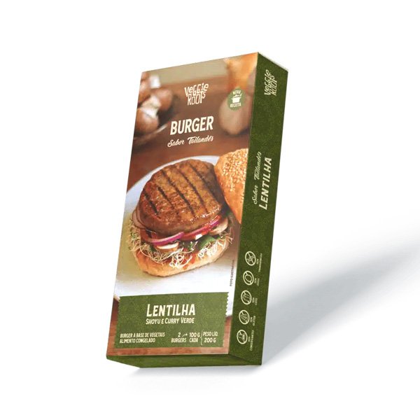 Hambúrguer Lentilha sabor Tailândes Veggie Roots - 200g