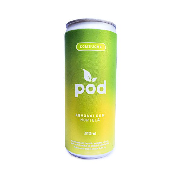 Kombucha Abacaxi com Hortelã Pod - 310ml
