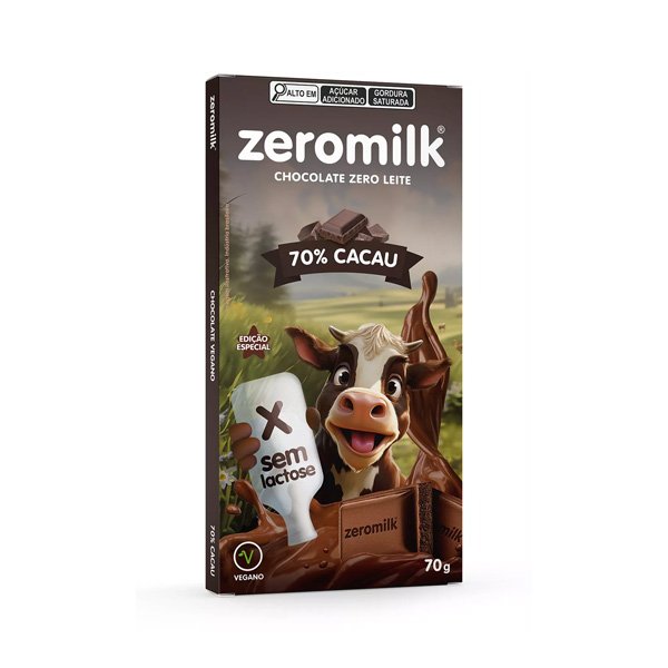 Chocolate 70% Cacau ZeroMilk - 70g