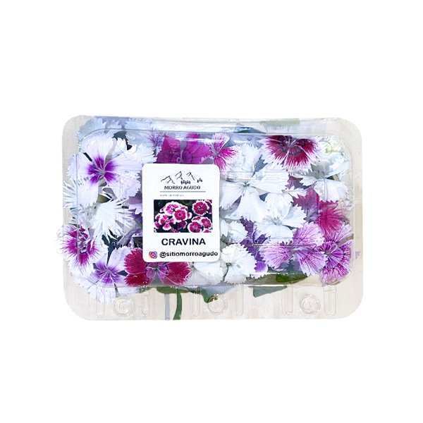 Flor Comestível Cravina -  bandeja