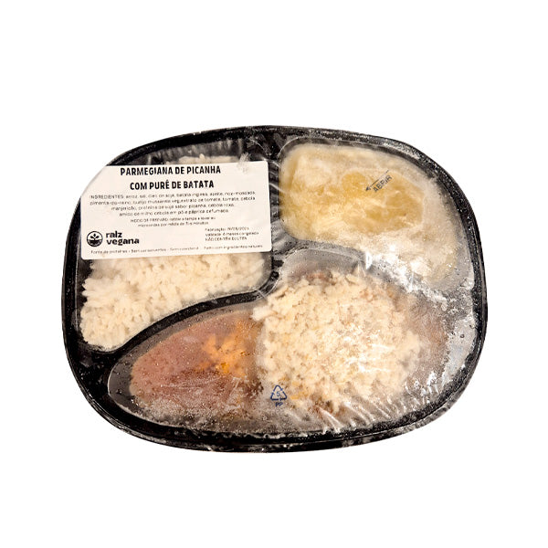 Parmegiana de Picanha com Purê de Batata Raiz Vegana - 420g
