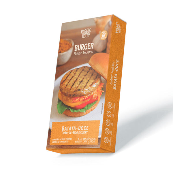 Hambúrguer Batata Doce sabor Indiano Veggie Roots - 200g