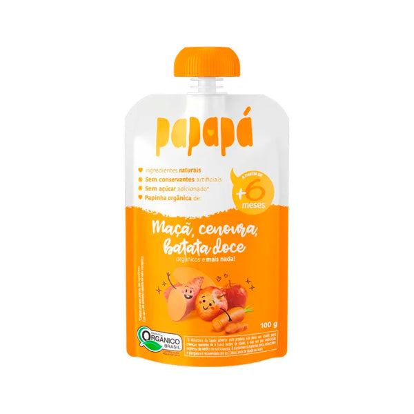 Papinha Maçã, Cenoura e Batata Doce Papapá - 100g