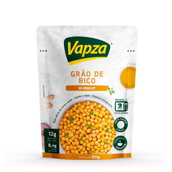 Grão de Bico Cozido no Vapor Vapza - 250g