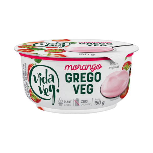 Iogurte Grego Morango Vida Veg - 150g