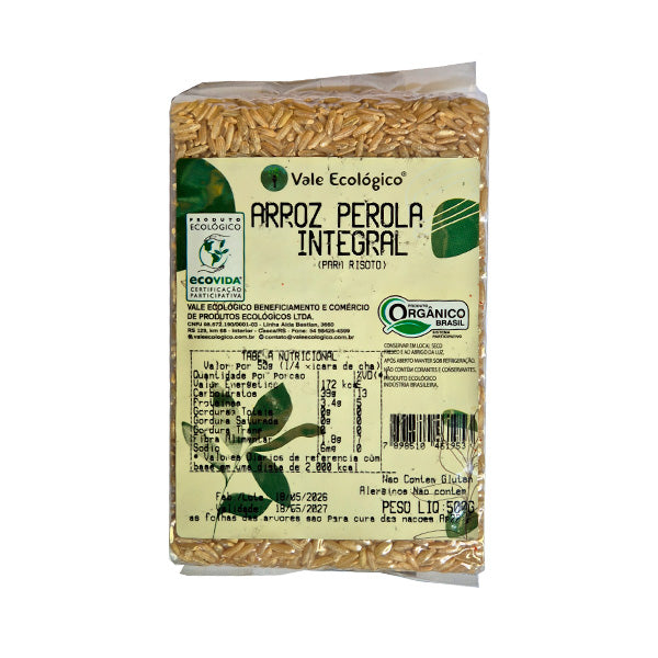 Arroz Pérola Integral Vale Ecológico - 500g