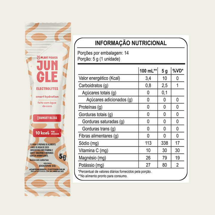 Jungle Electrolytes Sunset Bliss Plant Power Sachê - 5g