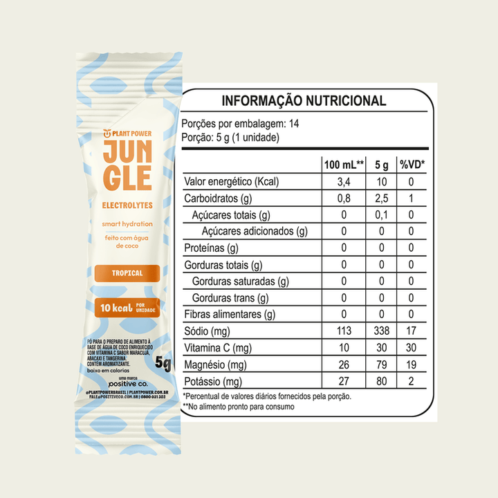 Jungle Electrolytes Tropical Plant Power Sachê - 5g