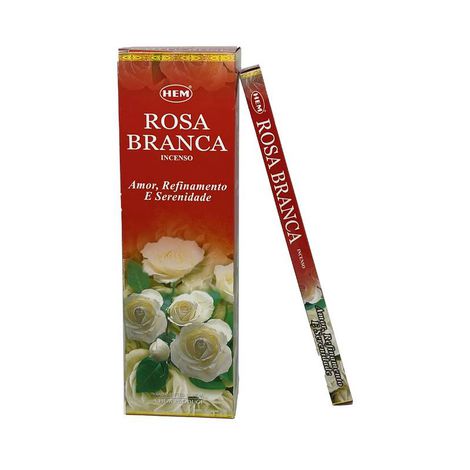 Incenso Rosa Branca HEM - un./8 varetas
