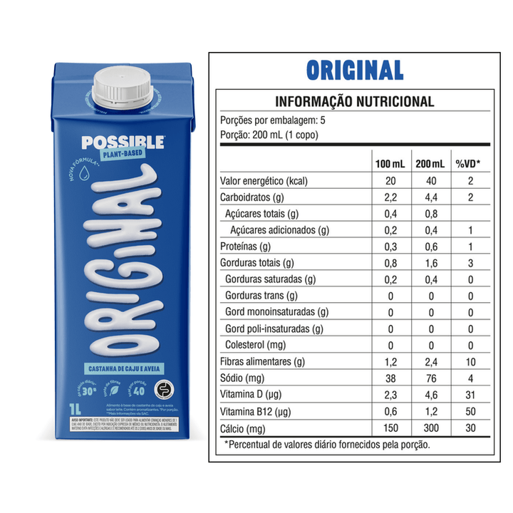 Leite Possible Original - 1l