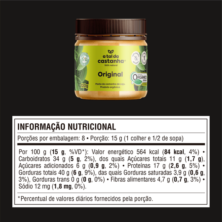 Pasta de Castanha Original A Tal da Castanha - 120g