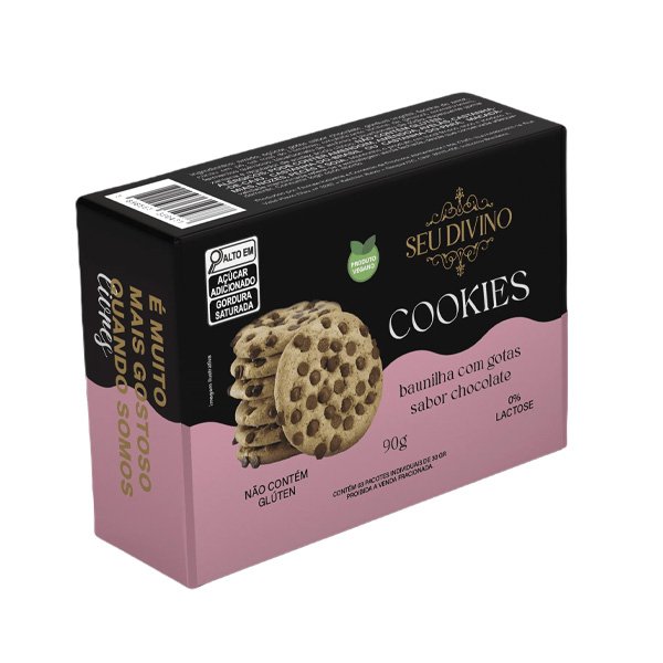 Cookies de Baunilha c/ Gotas de Chocolate Seu Divino