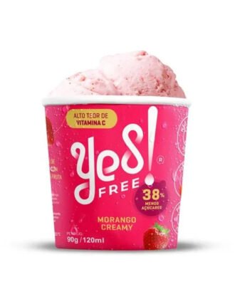 Sorvete de Morango Creamy P Yes Free