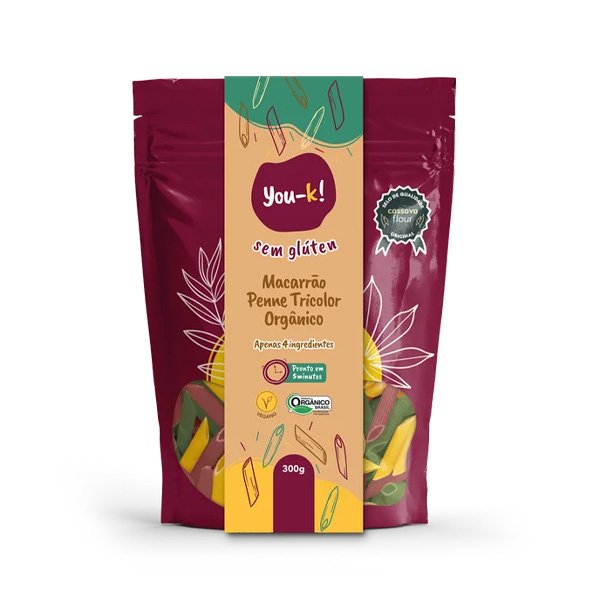 Macarrão Penne Tricolor s/ Glúten