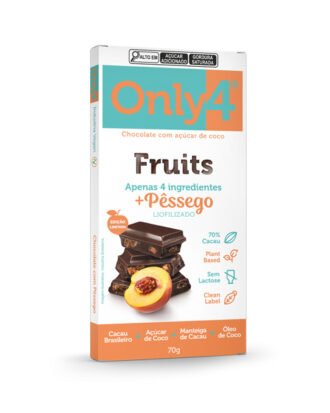 Chocolate 70% Cacau c/ Pêssego Only 4