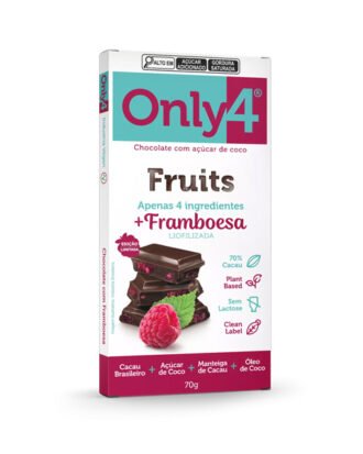 Chocolate 70% Cacau c/ Framboesa Only 4