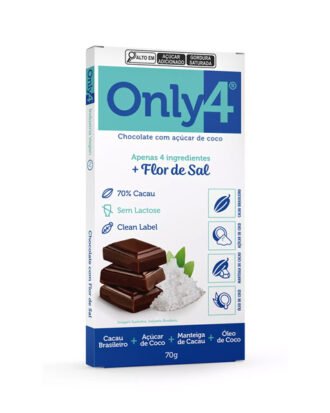 Chocolate 70% Cacau c/ Flor de Sal Only 4