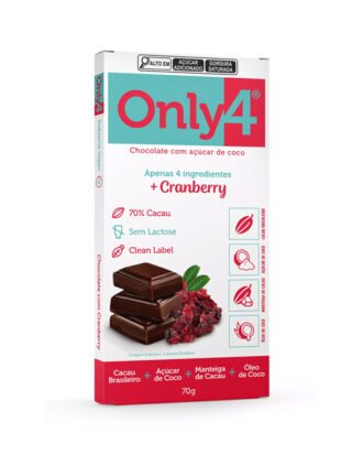 Chocolate 70% Cacau c/ Cranberry Only 4