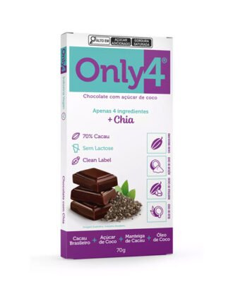 Chocolate 70% Cacau c/ Chia Only 4