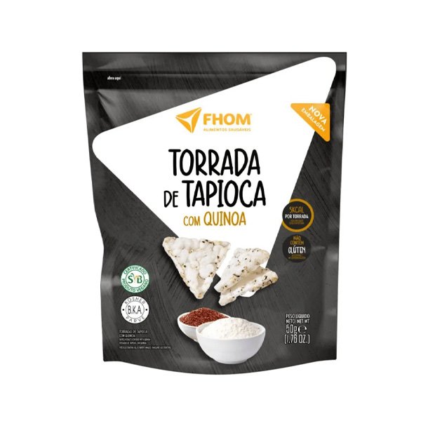 Torrada de Tapioca com Quinoa Fhom