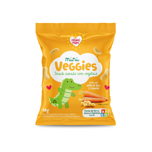 Mini Veggies Grão de Bico e Cenoura Nhami Mami