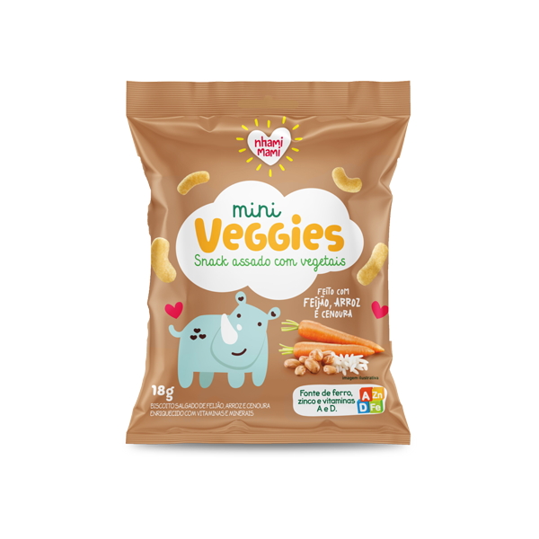 Mini Veggies Feijão e Cenoura Nhami Mami