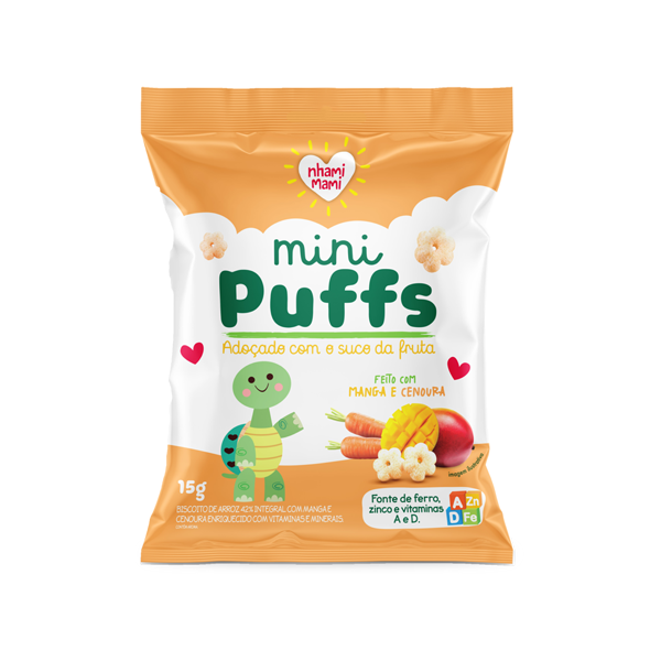 Mini Puffs Manga e Cenoura Nhami Mami