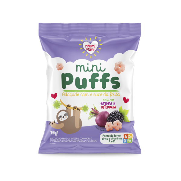 Mini Puffs Amora e Beterraba Nhami Mami